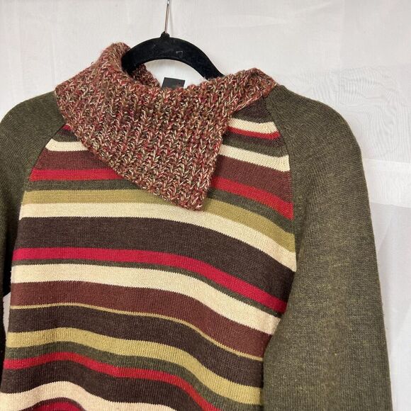 vintage Norton Mcnaughton wool blend Small striped sweater retro artsy - Picture 3 of 9